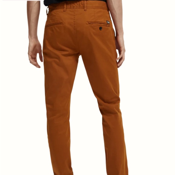 NWT Scotch & Soda Men’s Mott Super-Slim Chino 28/30 color of walnut - Picture 7 of 14